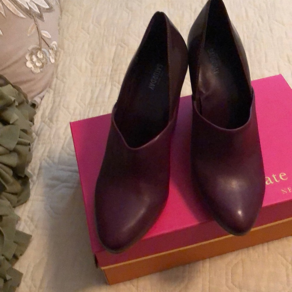 Kate Spade Saturday burgundy heels